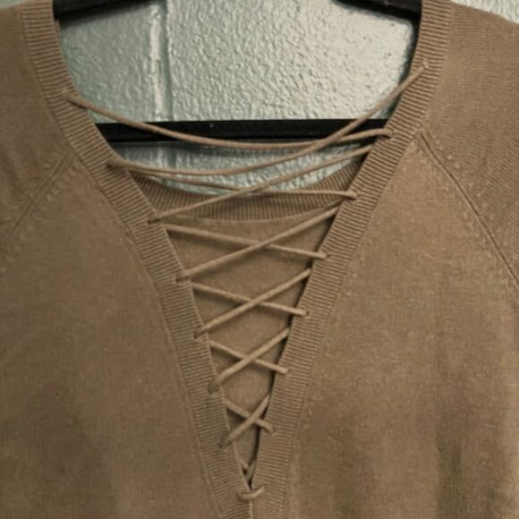 Love Change Italy Maroon Red Open Front Chunky Knit Long Cardigan Pockets Medium - Picture 4 of 6